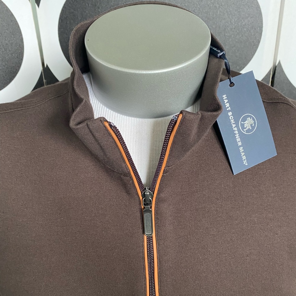 Hart Schaffner Marx 1/4 zip knit vest